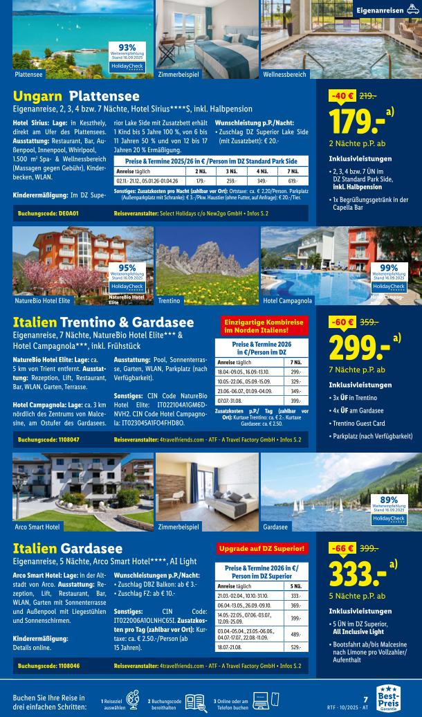 Prospekt von Lidl Reisen