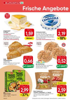 Titelbild des Prospekts von EUROSPAR VBG