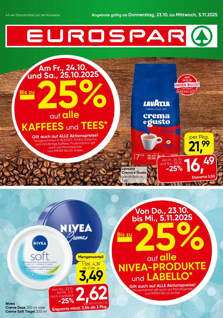 Prospekt von EUROSPAR