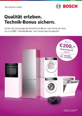 Titelbild des Prospekts von Bosch Hausgeräte