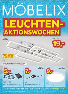 Titelbild des Prospekts von Möbelix Leuchten