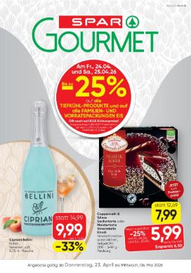 Titelbild des Prospekts von SPAR Gourmet