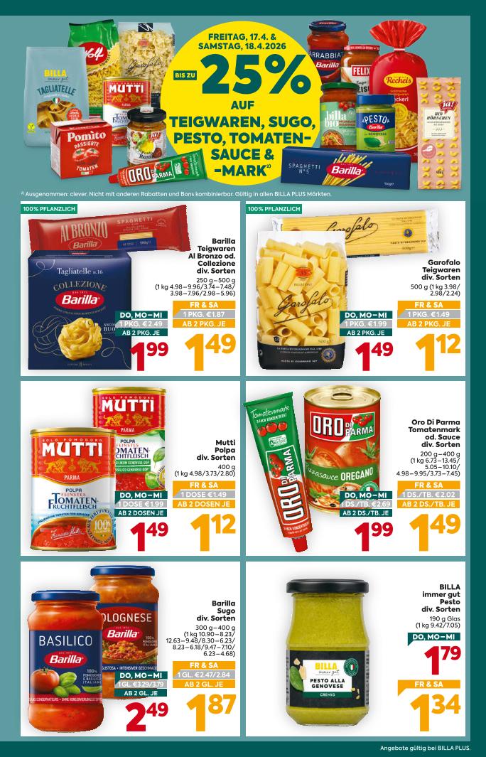 Prospekt von BILLA PLUS