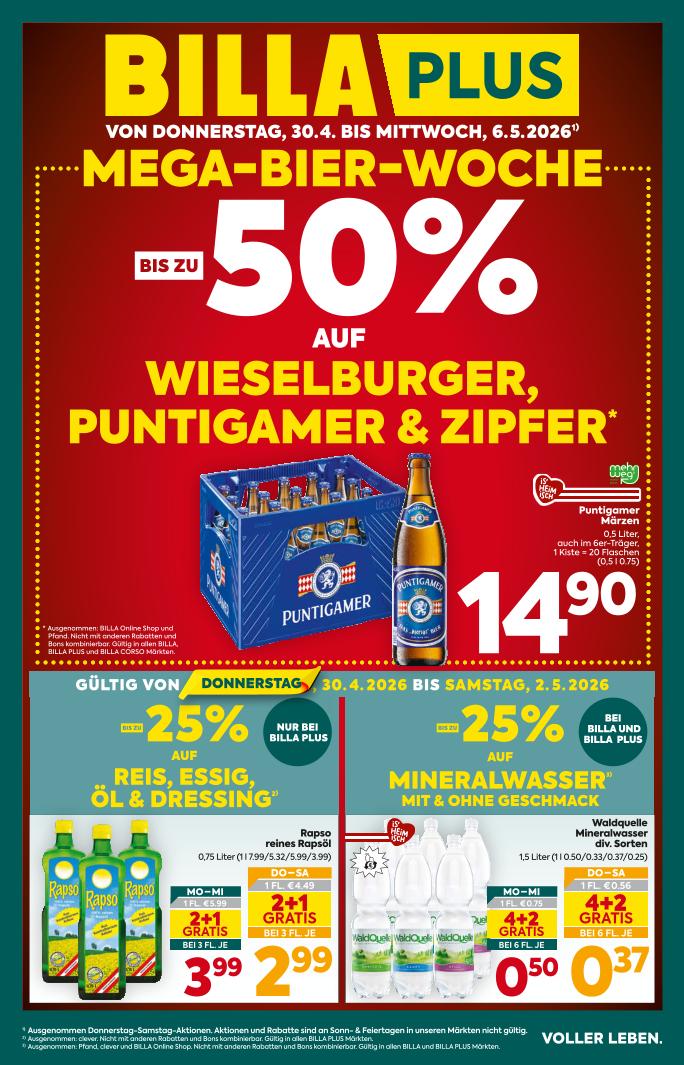 Prospekt von BILLA PLUS