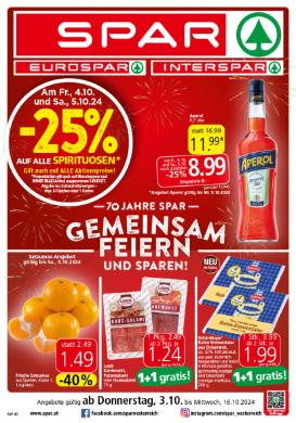 Titelbild des Prospekts von SPAR STMK