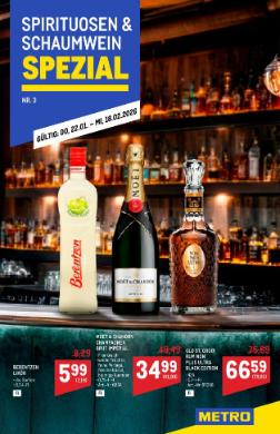Titelbild des Prospekts von METRO SPIRITUOSEN Spezial