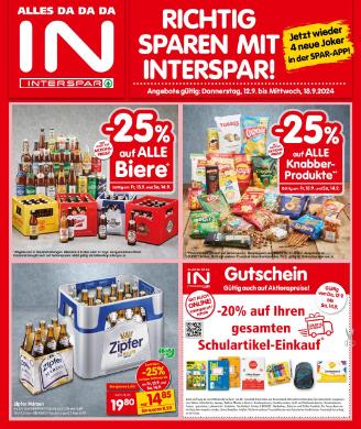 Titelbild des Prospekts von INTERSPAR SBG