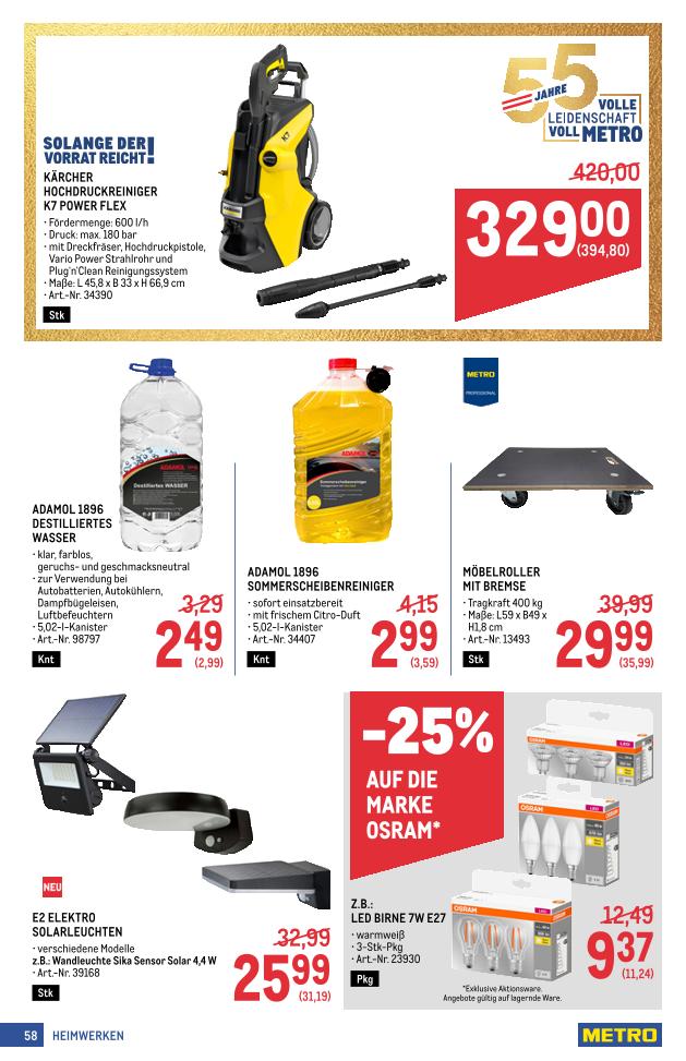 Prospekt von METRO