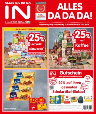 Titelbild des Prospekts von INTERSPAR VBG
