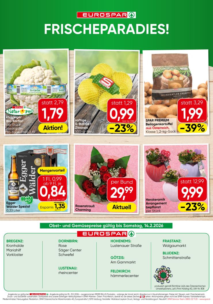Prospekt von EUROSPAR