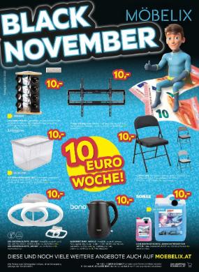 Titelbild des Prospekts von Möbelix Black November
