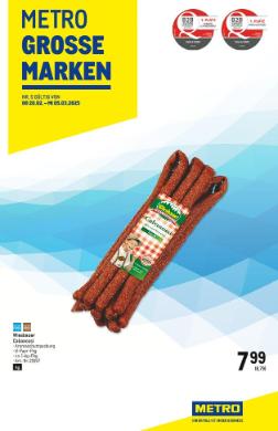 Titelbild des Prospekts von METRO GROSSE MARKEN