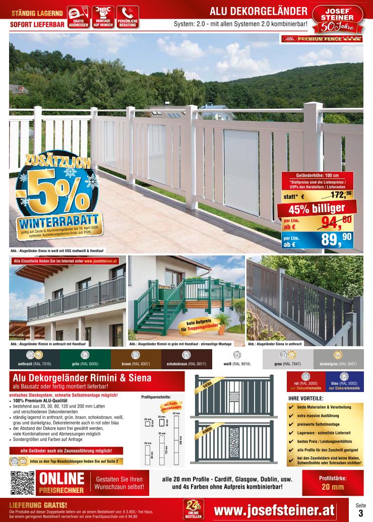 Prospekt von Josef Steiner