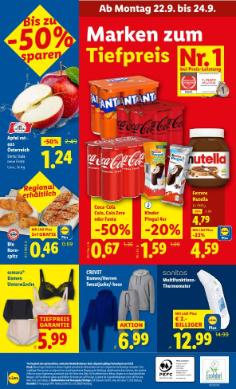 Titelbild des Prospekts von Lidl Österreich