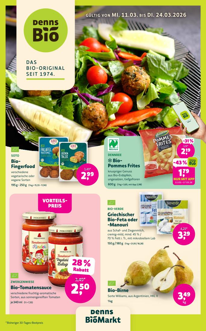 Prospekt von Denns BioMarkt