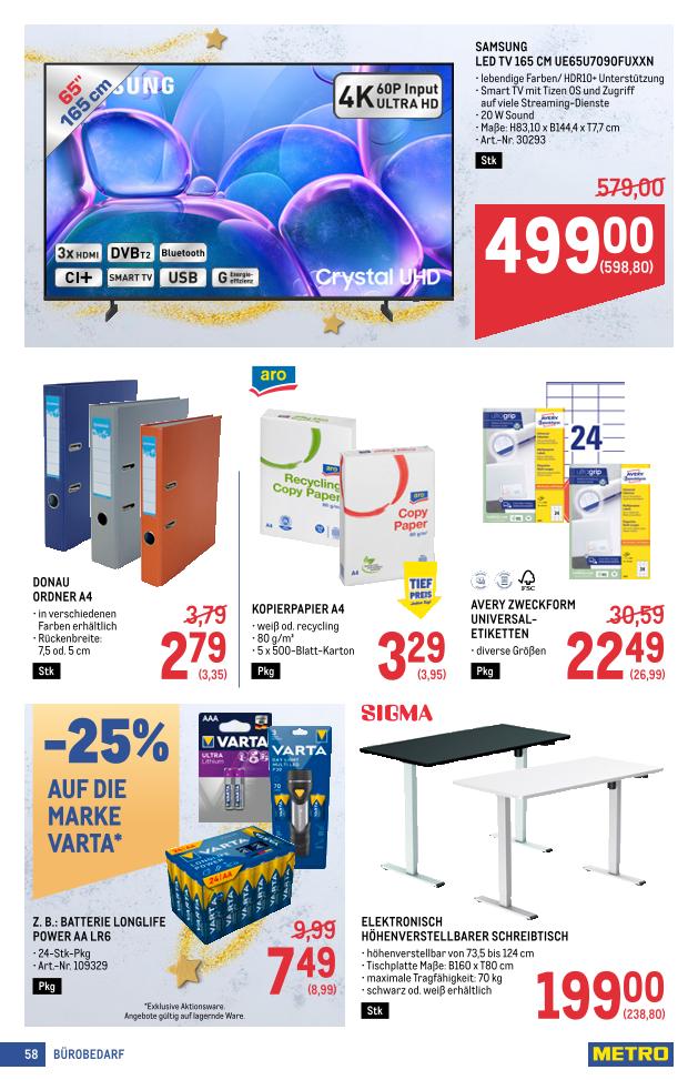 Prospekt von METRO