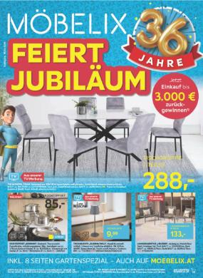 Titelbild des Prospekts von Möbelix Jubiläum