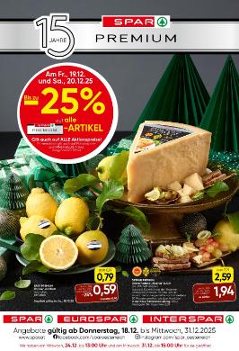 Titelbild des Prospekts von SPAR EInleger