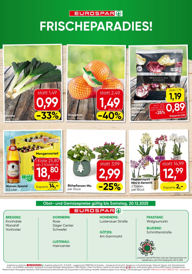 Prospekt von EUROSPAR