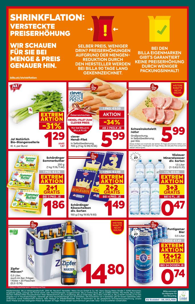 Prospekt von BILLA PLUS