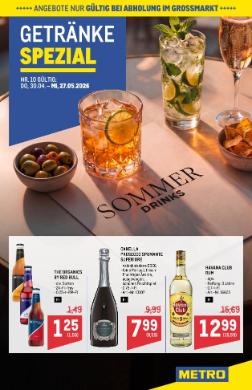 Titelbild des Prospekts von METRO GETRÄNKE SPEZIAL