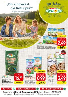Titelbild des Prospekts von SPAR Einleger VBG / W / NOE / BGLD / STMK / KTN