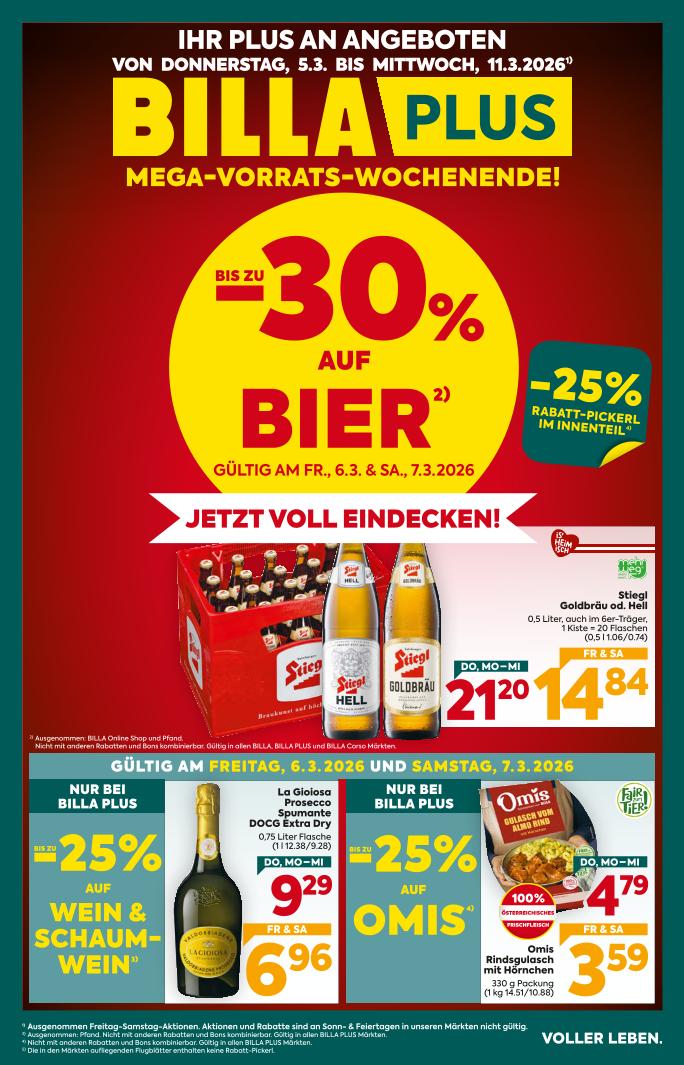 Prospekt von BILLA PLUS