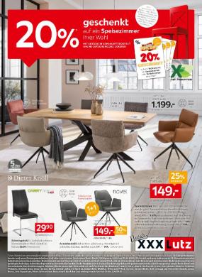 Titelbild des Prospekts von XXXLutz Speisezimmer