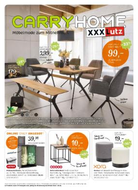 Titelbild des Prospekts von XXXLutz CARRYHOME