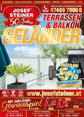 Titelbild des Prospekts von Josef Steiner