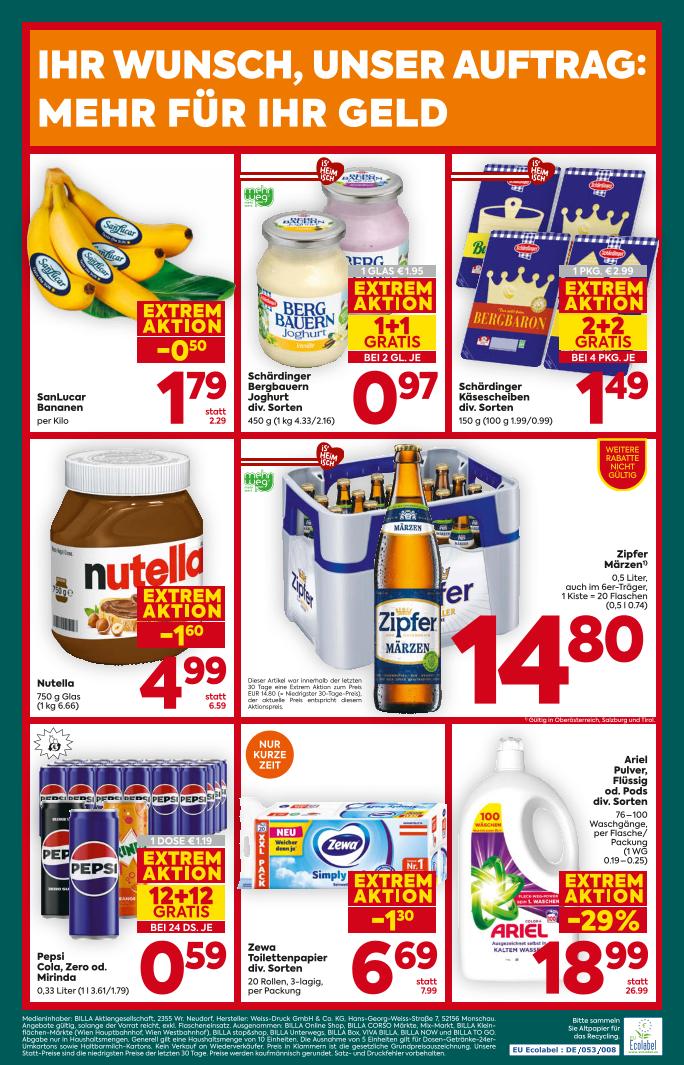 Prospekt von BILLA PLUS