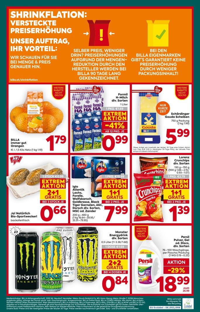 Prospekt von BILLA PLUS