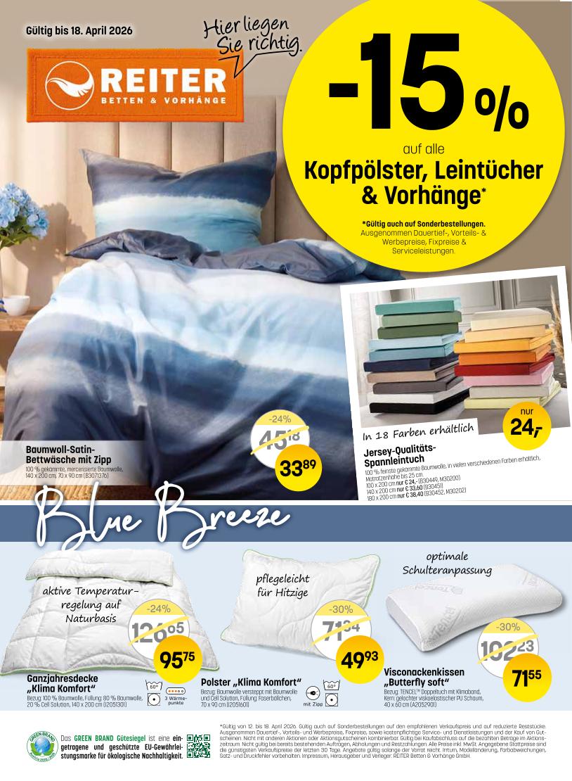 Prospekt von Betten Reiter