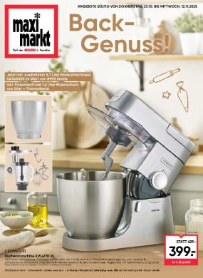 Titelbild des Prospekts von Maximarkt Backgenuss Bruck