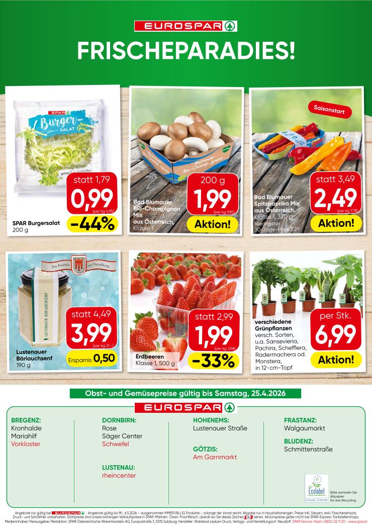 Prospekt von EUROSPAR