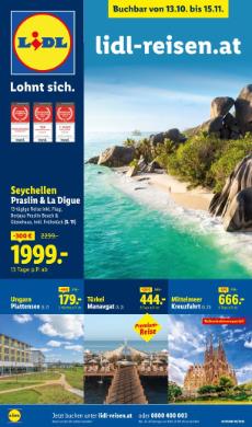 Titelbild des Prospekts von Lidl Reisen