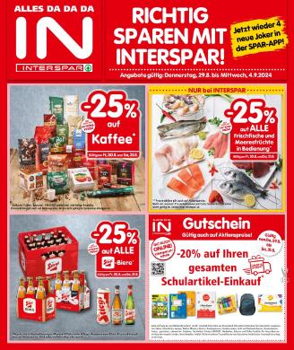 Titelbild des Prospekts von INTERSPAR SBG