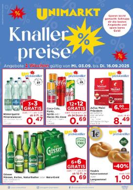 Titelbild des Prospekts von Unimarkt