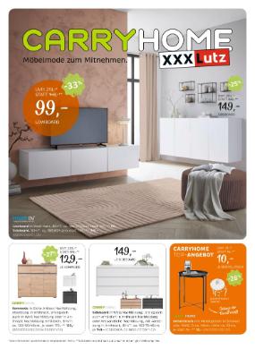 Titelbild des Prospekts von XXXLutz CARRYHOME