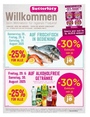 Titelbild des Prospekts von Sutterlüty