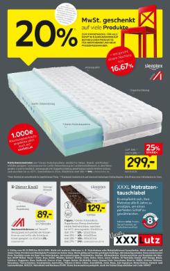 Titelbild des Prospekts von XXXLutz Matratzen
