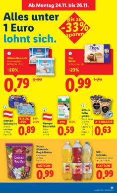 Titelbild des Prospekts von Lidl Österreich