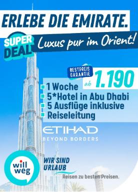 Titelbild des Prospekts von willweg.at Superdeals
