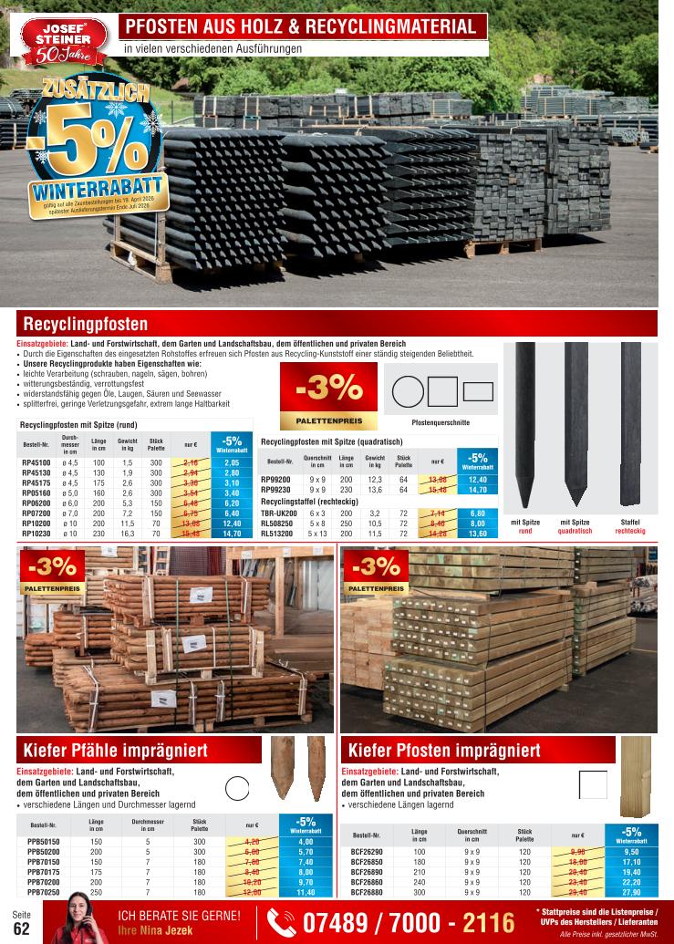 Prospekt von Josef Steiner