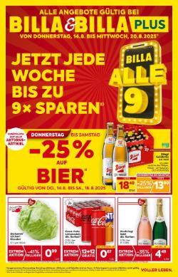 Titelbild des Prospekts von BILLA SBG