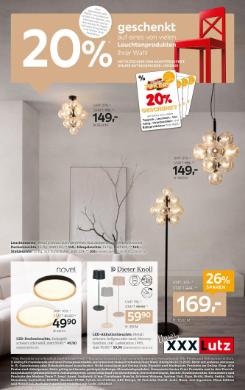 Titelbild des Prospekts von XXXLutz Leuchten