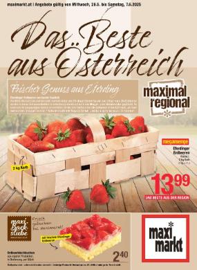 Titelbild des Prospekts von Maximarkt Das Beste aus Österreich Bruck