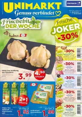 Titelbild des Prospekts von Unimarkt Basis