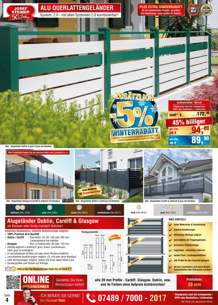 Prospekt von Josef Steiner