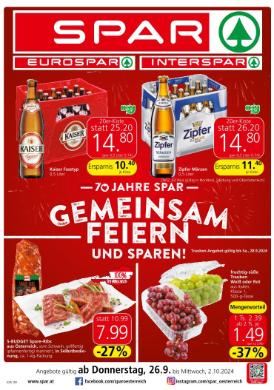 Titelbild des Prospekts von SPAR TRL / SBG / OÖ